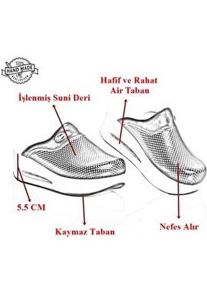 Air Taban Dolgu Topuklu Ortopedik Hastane Hemşire Kadın Sabo Terlik Kaktüs indirimleri