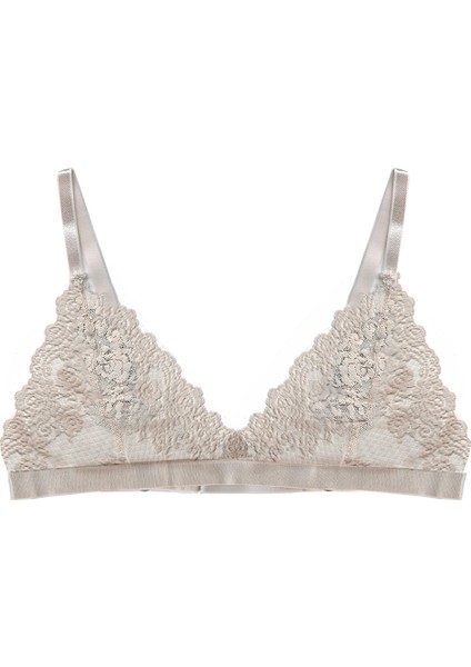 Latte Kadın Dantelli Üçgen Bej Bralet
