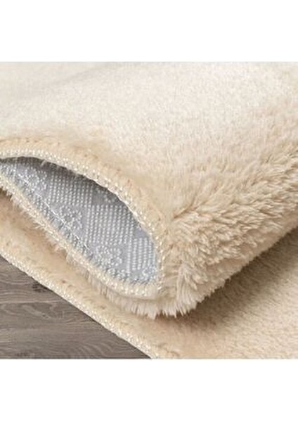 Bej Renkli Yıkanabilir Kaymaz Taban Post Peluş Banyo Paspası Üçlü Takım Düz Desen fiyatları