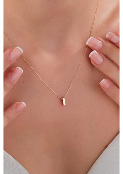 14 Ayar Altın 3 Boyutlu I Harfli Kolye fiyatları