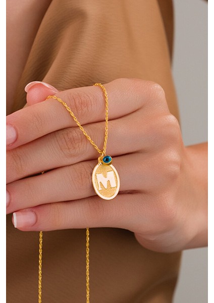 14 Ayar Altın M Harfli Kolye modelleri