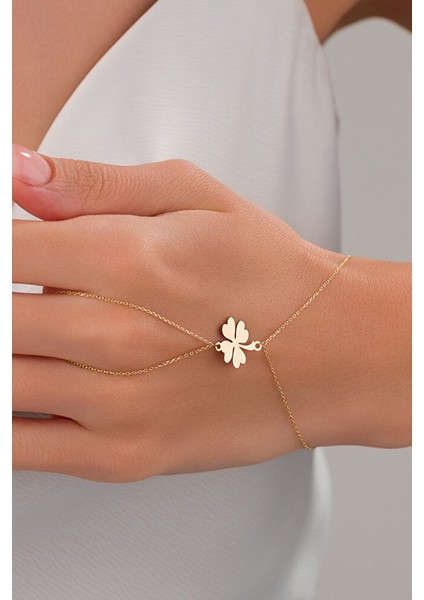 14 Ayar Altın Yonca Model Şahmeran