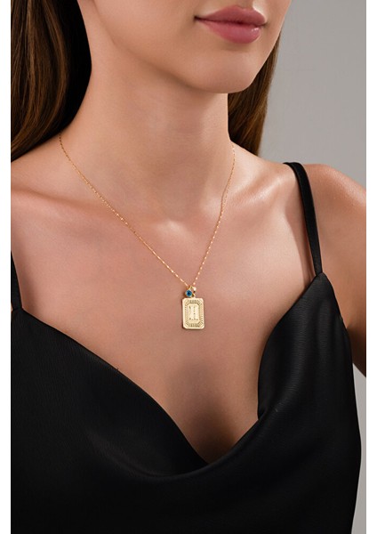 14 Ayar Altın Vintage H Harfli Kolye