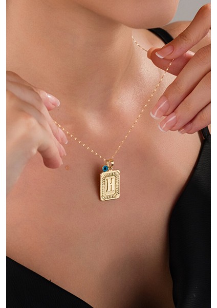 14 Ayar Altın Vintage H Harfli Kolye modelleri