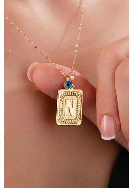 14 Ayar Altın Vintage N Harfli Kolye fiyatları