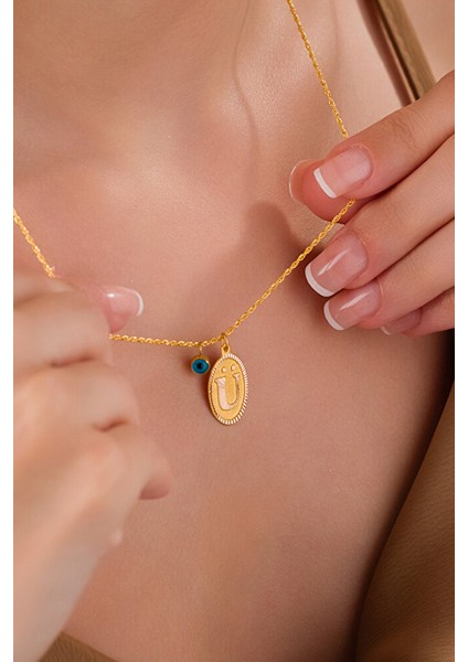 14 Ayar Altın Ü Harfli Kolye fiyatları