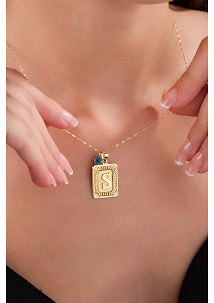 14 Ayar Altın Vintage S Harfli Kolye fiyatları