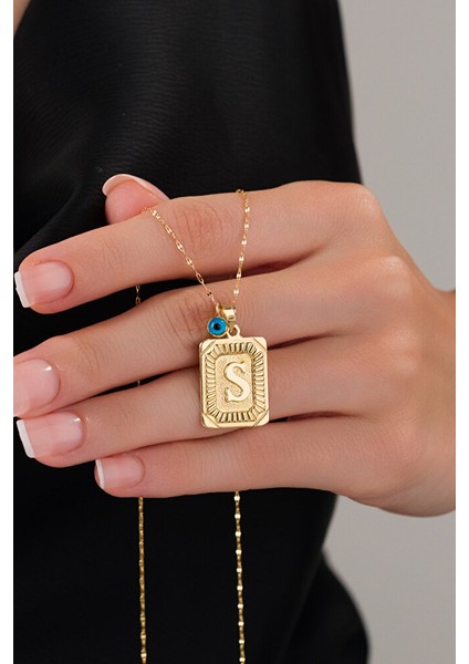 14 Ayar Altın Vintage S Harfli Kolye modelleri