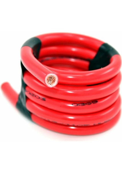 Bakır Akü Kablosu 1 Metre 16MM Kırmızı