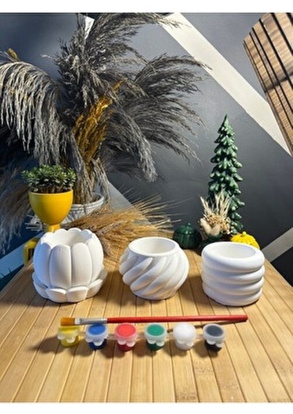 Taş Boyama Seti Küçük Saksı Büst Figür Boyama Çocuk Gelişimi Çocuk Etkinliği El Becerisi Etkinliği fırsatları