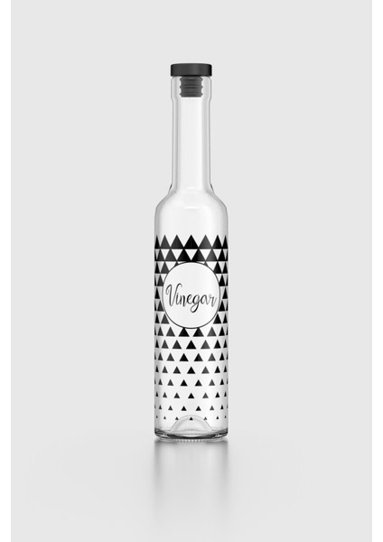 Hena Vinegar Desenli 500 ml Siyah Tıpalı Cam Sirkelik 152013