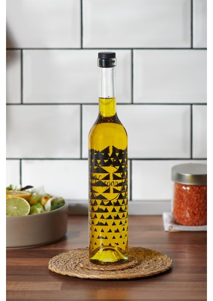 Hena Vinegar Desenli 500 ml Siyah Tıpalı Cam Sirkelik 152013 fiyatları