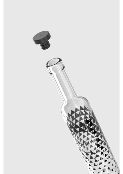Hena Vinegar Desenli 500 ml Siyah Tıpalı Cam Sirkelik 152013 fırsatları