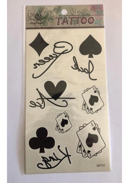 Iskambil Yapıştırma Sticker Dövme Geçici Dövme Temporary Tattoos