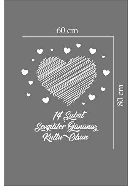 14 Şubat Sevgililer Günü Mağaza Vitrin Cam Kapı Duvar Özel Yeni Sticker Süsleme modelleri