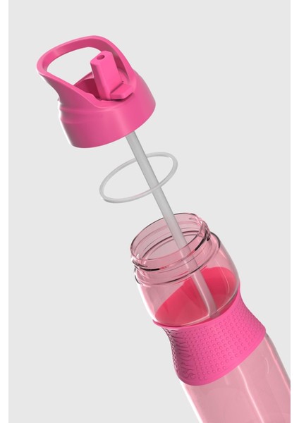 Moly Silikon Detaylı 730 ml Pipetli Tritan Matara 912116 Fuşya modelleri