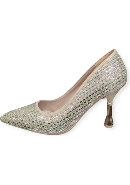 Beet 25BK238.38 Sivri Burun Taş Detaylı Kadın Stileto