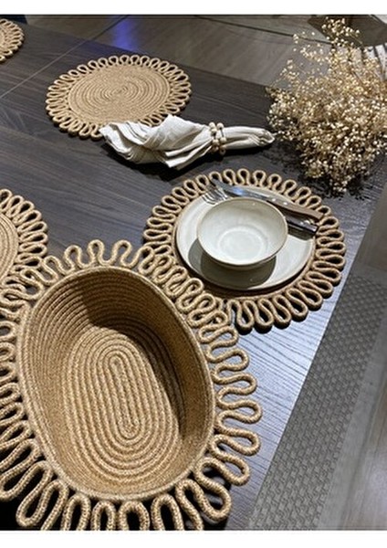 Galaxy Modern Jüt Supla Yuvarlak 7'li Set Sofra Şıklığı için Tasarlandı fiyatları