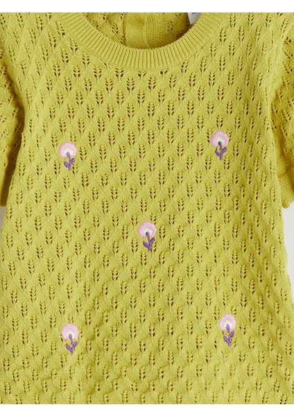 Yeni Sezon Bisiklet Yaka Ajurlu Kız Çocuk Triko Kazak fiyatları