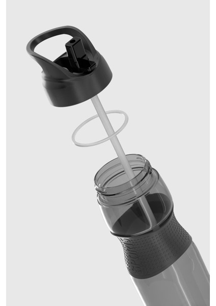 Moly Silikon Detaylı 730 ml Pipetli Tritan Matara 912116 Siyah modelleri