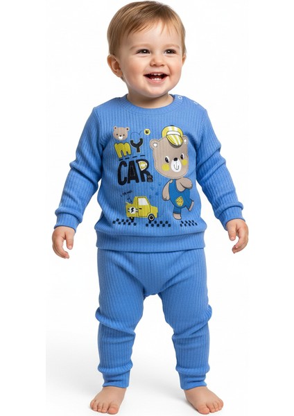 Hayvan Baskılı Çocuk Takımı Esnek ve Günlük