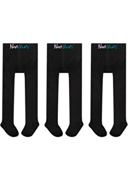 3'lü Bebek Pamuklu Külotlu Çorap, Çocuk Yenidoğan Pamuk Kız Erkek Okul Çorabı, Beyaz Ekru Pembe