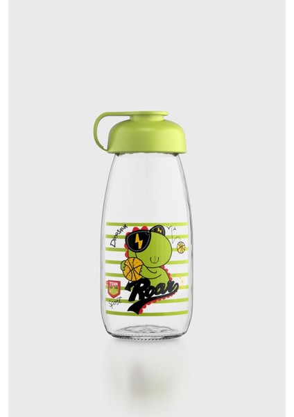 Milky Kids Desenli 250 ml Cam Şişe 182056 Yeşil