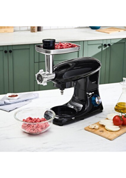 Multichef Stand Mikser Shiny Black Mutfak Şefi 1900W 5,5 Lt (Kıyma Çekme/içli Köfte Aparatlı) fiyatları