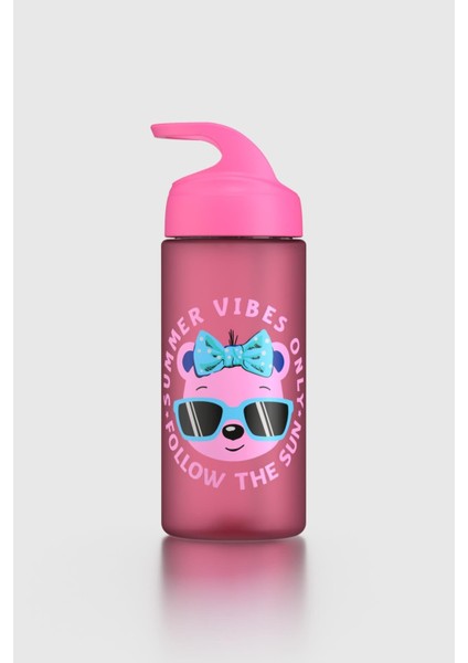 Moly Desenli 500 ml Pipetli Tritan Çocuk Matara 912131 Pembe