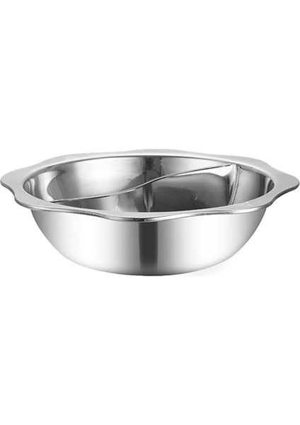 Paslanmaz Çelik Bölmeli Hotpot Tenceresi ( Stainless Steel Divided Hot Pot 30CM ) - 1 Adet