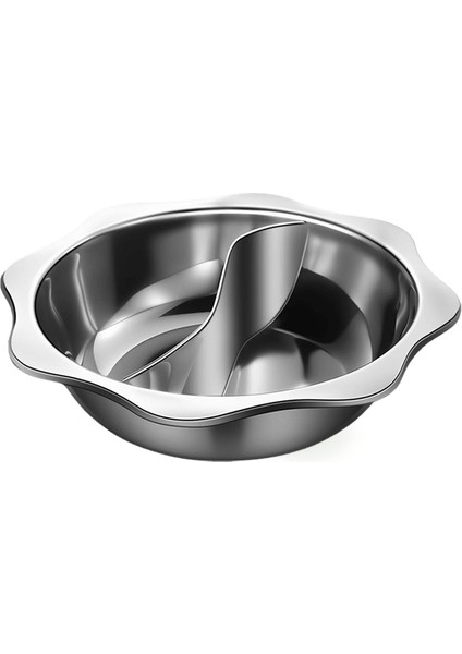 Paslanmaz Çelik Bölmeli Hotpot Tenceresi ( Stainless Steel Divided Hot Pot 30CM ) - 1 Adet fiyatları