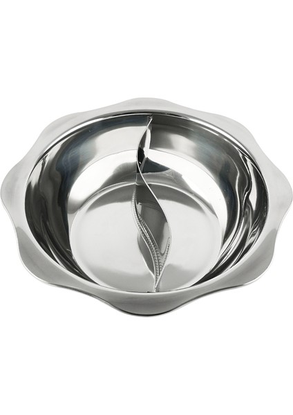 Paslanmaz Çelik Bölmeli Hotpot Tenceresi ( Stainless Steel Divided Hot Pot 30CM ) - 1 Adet modelleri