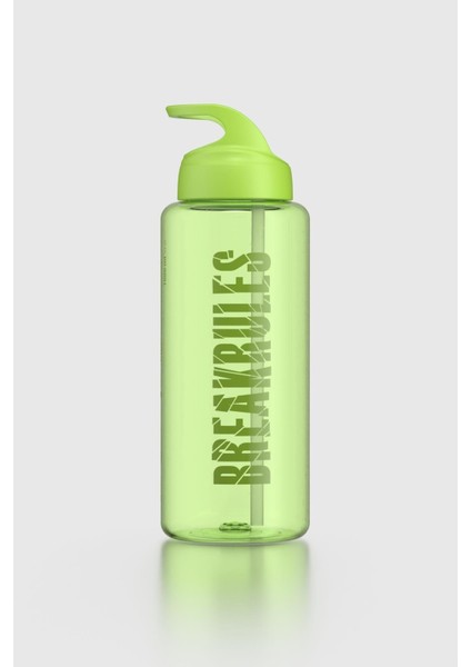 Moly Yazı Desenli 1000 ml Pipetli Tritan Matara 912139 Yeşil