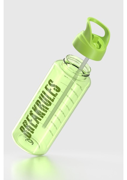 Moly Yazı Desenli 1000 ml Pipetli Tritan Matara 912139 Yeşil modelleri