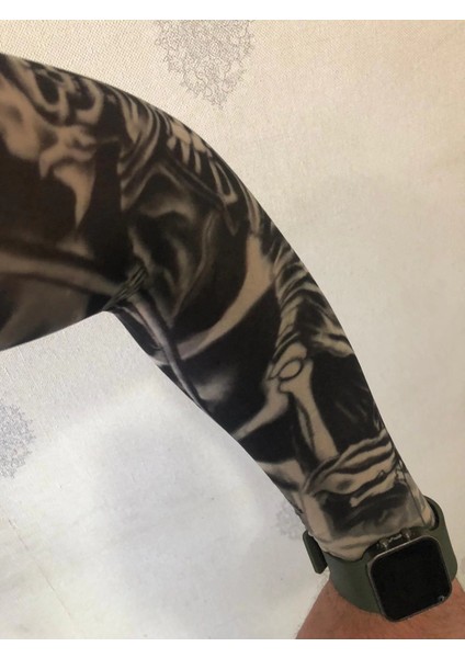 Giyilebilir Çorap Dövme Iskelet Dövmesi Çift Kol