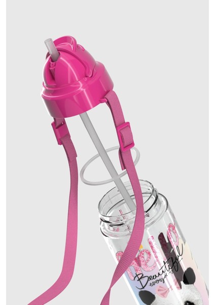 Migo Desenli 500 ml Askılı Pipetli Tritan Çocuk Matara 912004 Pembe fırsatları