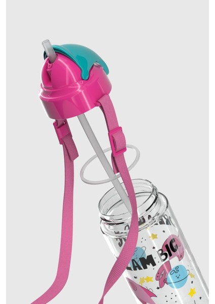 Sonic Air Desenli 500 ml Askılı Pipetli Tritan Çocuk Matara 912058 Pembe modelleri