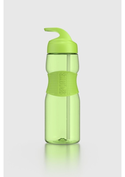 Moly Silikon Detaylı 730 ml Pipetli Tritan Matara 912116 Yeşil