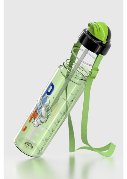 Migo Desenli 630 ml Askılı Pipetli Tritan Çocuk Matara 912143 Yeşil modelleri