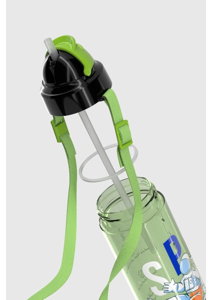 Migo Desenli 630 ml Askılı Pipetli Tritan Çocuk Matara 912143 Yeşil fırsatları