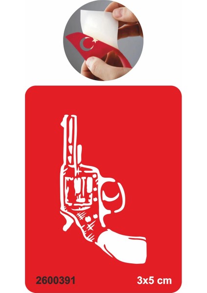 Tabanca Silah Tattoo Geçici Dövme Şablonları Kına Kalıpları