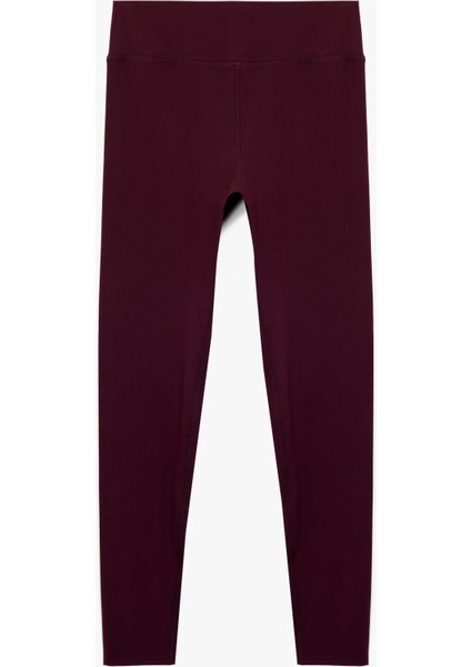 Yüksek Bel Skinny Fit Interlok Dikiş Detaylı Spor Tayt