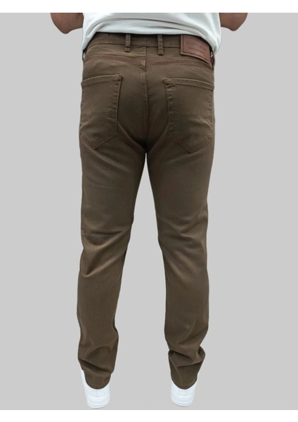 Erkek Enjoy Regular Fit Ligralı Kahverengi Kot Pantolon modelleri
