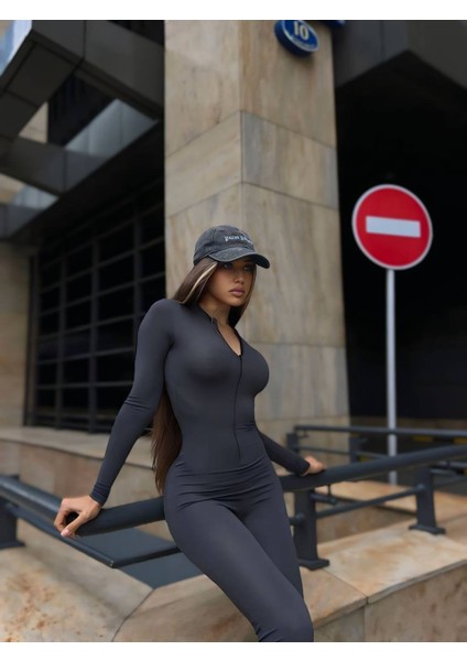 Kadın Tam Boy Likralı Tulum – Black Icon Modeli modelleri