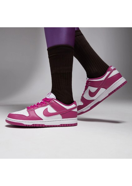 Dunk Low Next Nature Kadın Fuşya Deri Sneaker Ayakkabı -DD1873-110