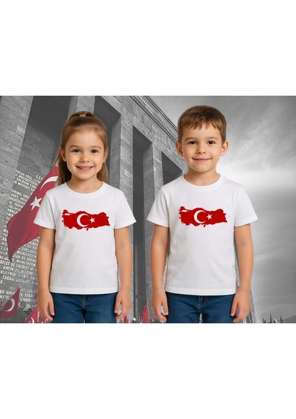 Unisex Ay Yıldızlı T-Shirt 19 Mayıs 29 Ekim 23 Nisan 10 Kasım Atatürk Çocuk Tişört