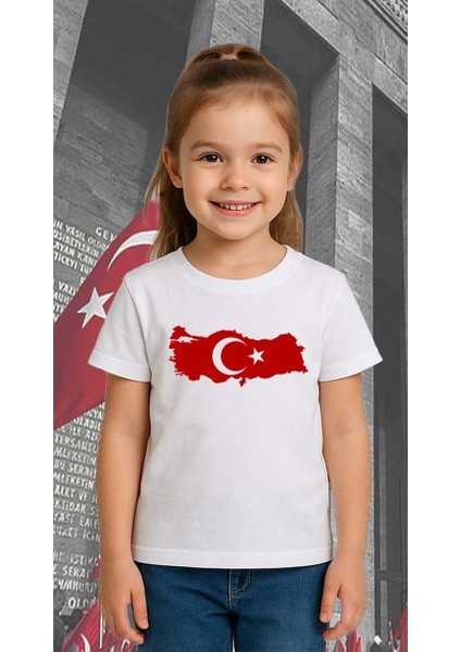 Unisex Ay Yıldızlı T-Shirt 19 Mayıs 29 Ekim 23 Nisan 10 Kasım Atatürk Çocuk Tişört modelleri
