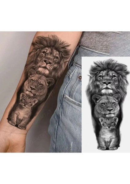 Geçici Aslan Figürlü Dövme Tattoo fiyatları
