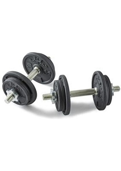 Dambıl ve Ağırlık Seti Döküm Demir 2 Kısa Bar ve 12 Ağırlık Plakası (8X1KG + 4X2KG) - 20 kg fırsatları