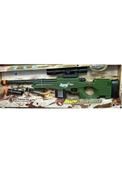 Pubg Awm Sniper Rıfle Işıklı Sesli 69 cm Dürbünlü Tüfek
